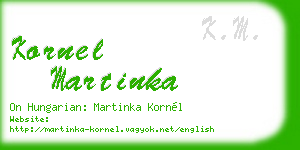kornel martinka business card